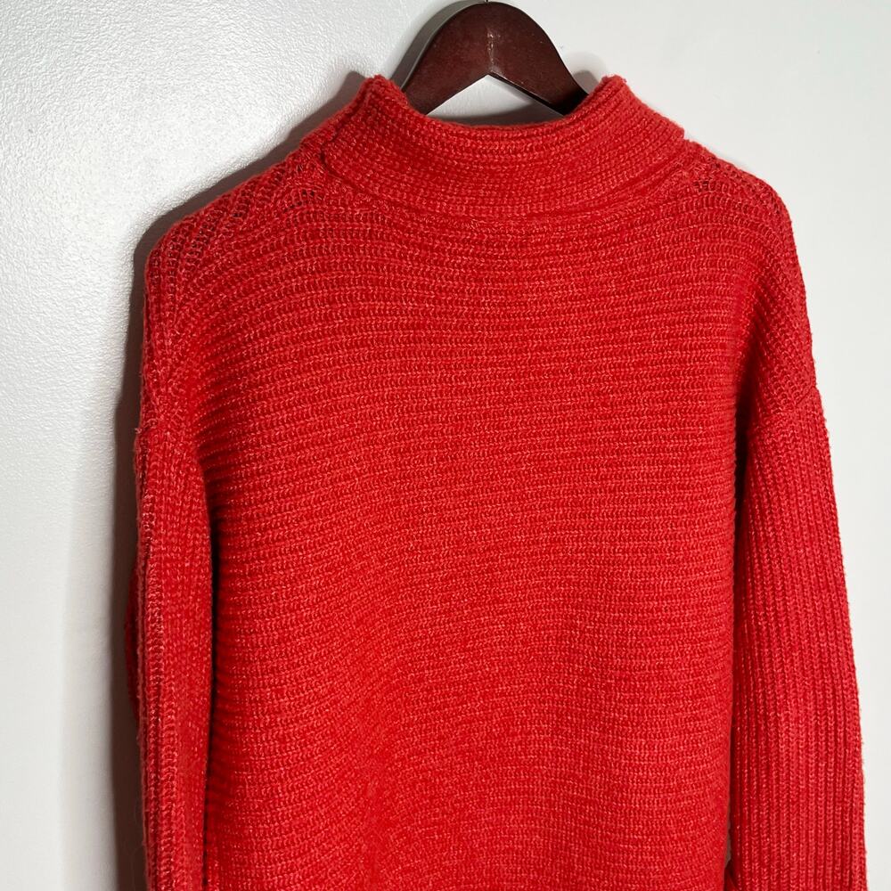 Anthropologie Pilcro Cowl Neck Sweater Womens XS Red Oversized Cuffed Sleeve - Picture 6 of 11